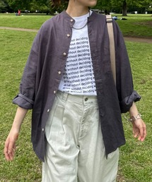 CIAOPANIC TYPY | リネンレーヨンバンドカラーシャツ(シャツ/ブラウス)