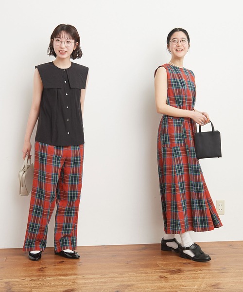 fig London（フィグロンドン）の「○Alice check dress（ワンピース