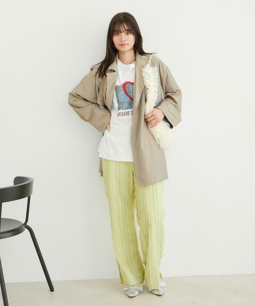 VIS（ビス）の「90’SヴィンテージライクツアーTシャツ（Tシャツ/カットソー・レディース・チャコールグレー/ホワイト・FREE）」の21枚目の写真