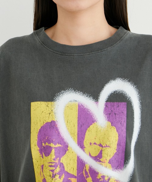 VIS（ビス）の「90’SヴィンテージライクツアーTシャツ（Tシャツ/カットソー・レディース・チャコールグレー/ホワイト・FREE）」の11枚目の写真