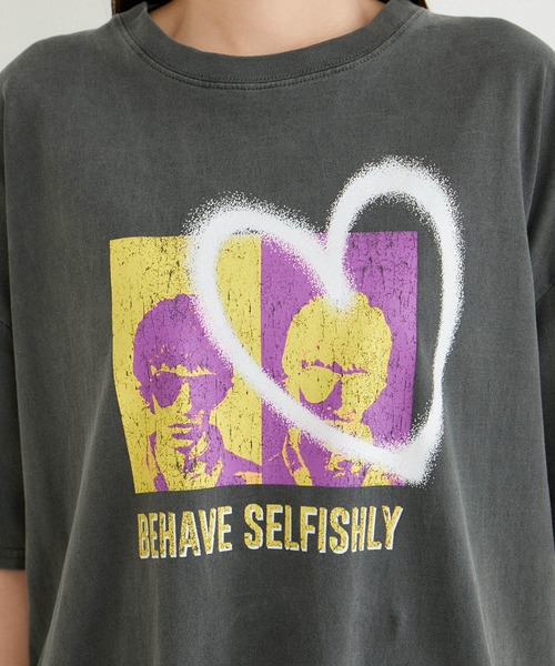 VIS（ビス）の「90’SヴィンテージライクツアーTシャツ（Tシャツ/カットソー・レディース・チャコールグレー/ホワイト・FREE）」の12枚目の写真