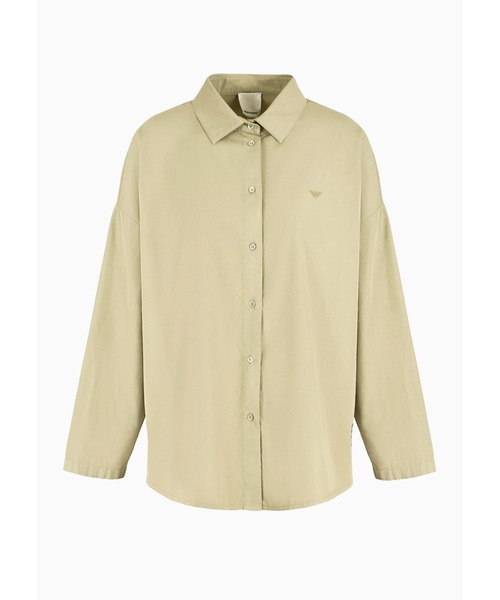 EMPORIO ARMANI(エンポリオアルマーニ)の「【エンポリオ アルマーニ】Emporio Armani Sustainability Values Capsule Collection シャツ オーガニックポプリン ガーメントダイ(シャツ/ブラウス・レディース・カーキブラウン・40/38/36)」の7枚目の写真