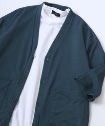 ANPAS | Cool Touch Ponte Fabric Cardigan/接触冷感 ポンチ 半袖 カーディガン ノームコア メンズ レディース(カーディガン/ボレロ)