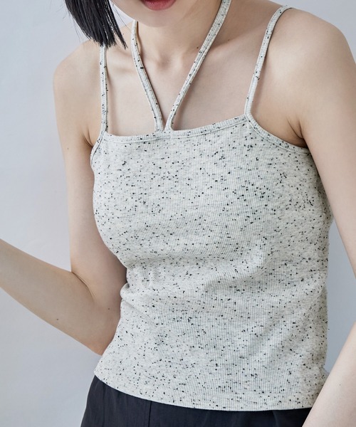 etoll.（エトル）の「カップインホルターネックキャミソール（キャミソール・レディース・ホワイト系その他/モカ/オートミール/サンドベージュ/ブラック/オフホワイト・M）」の22枚目の写真