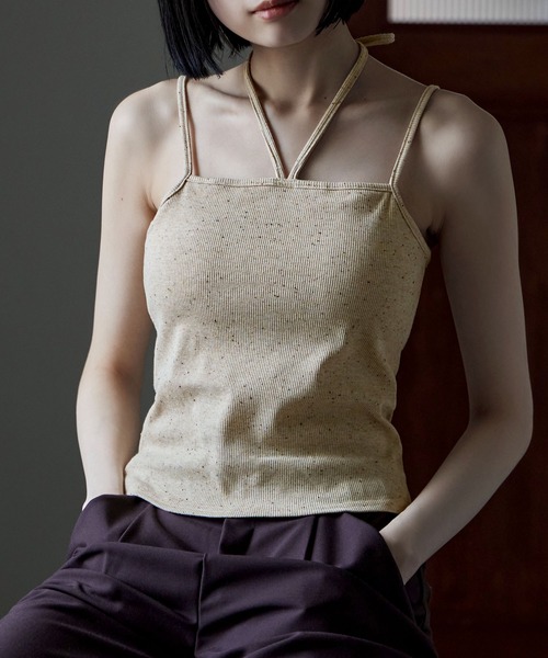 etoll.（エトル）の「カップインホルターネックキャミソール（キャミソール・レディース・ホワイト系その他/モカ/オートミール/サンドベージュ/ブラック/オフホワイト・M）」の20枚目の写真