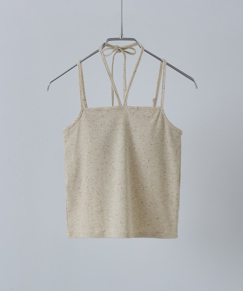 etoll.（エトル）の「カップインホルターネックキャミソール（キャミソール・レディース・ホワイト系その他/モカ/オートミール/サンドベージュ/ブラック/オフホワイト・M）」の12枚目の写真