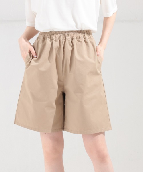 Honeys（ハニーズ）の「イージーハーフパンツ（その他パンツ・レディース・カーキ/ブラック/アイボリー/ブラウン/ベージュ/スミクロ・M/S/SS/LL/L）」の5枚目の写真