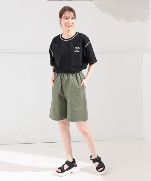 Honeys（ハニーズ）の「イージーハーフパンツ（その他パンツ・レディース・カーキ/ブラック/アイボリー/ブラウン/ベージュ/スミクロ・M/S/SS/LL/L）」の11枚目の写真