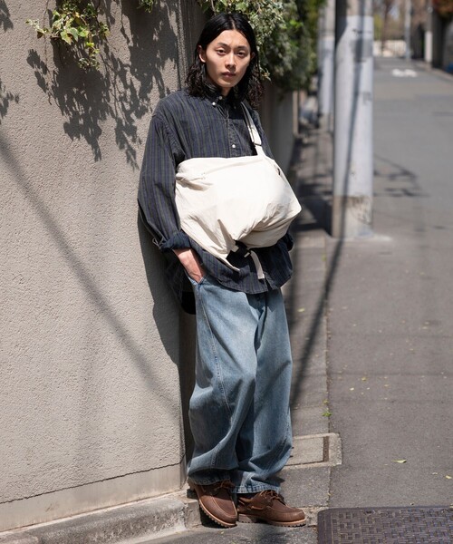 FREAK'S STORE（フリークスストア）の「FREAK’S STORE/フリークスストア Shoulder BAG/コットンナイロン ショルダーバック（ショルダーバッグ・メンズ・オリーブ/ブラック/オフホワイト・ﾌﾘ-）」の13枚目の写真