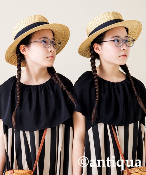 antiqua（アンティカ）の「ストライプワンピース（ワンピース・キッズ・ブラック・160/150/140/130）」の3枚目の写真