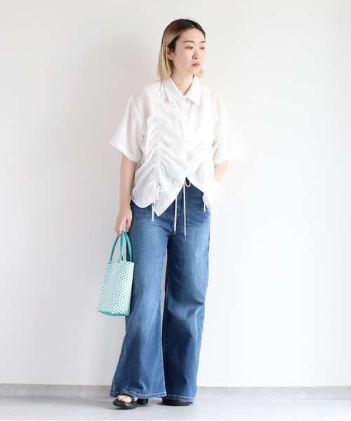 【新品】cepo　セポ　接触冷感　UVカット　ICEデニムイージーワイドパンツ セール】接触冷感・UVカット ICEデニムイージーワイドパンツ