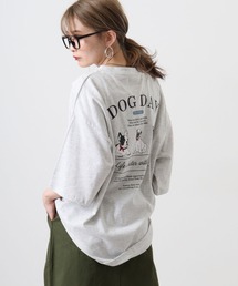 Candy Fantasy（キャンディーファンタジー）の「天竺 DOGバックプリント 半袖Tシャツ（Tシャツ/カットソー）」