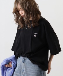 天竺 DOGバックプリント 半袖Tシャツ