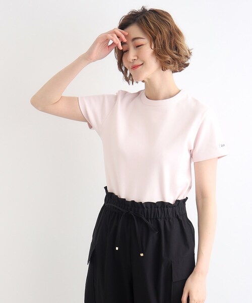 Lee(リー)の「<Lee×grove(別注色あり)> COMPACT FIT LOGO T-SHIRT(Tシャツ/カットソー・レディース・ベビーピンク/ダークグレー/ホワイト・02/03)」の12枚目の写真