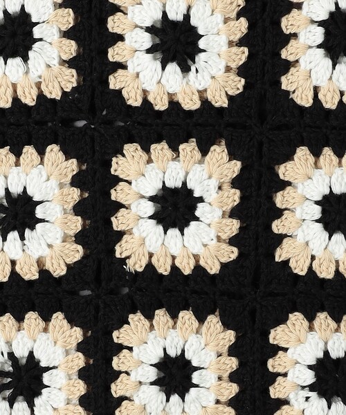 LOGAN knitting mills(ローガンニッティングミルズ)の「【別注】<LOGAN knitting mills>クロシェニット ビスチェ(ニット/セーター・レディース・オフホワイト/ブラック・FREE)」の21枚目の写真