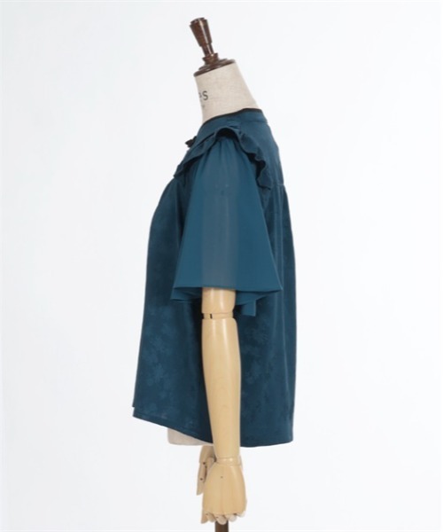 axes femme(アクシーズファム)の「オリエンタルチャイナジャカードブラウス(シャツ/ブラウス・レディース・ホワイト/ブラック/ブルーグリーン・FREE)」の10枚目の写真