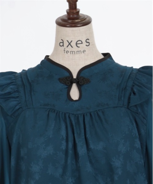 axes femme(アクシーズファム)の「オリエンタルチャイナジャカードブラウス(シャツ/ブラウス・レディース・ホワイト/ブラック/ブルーグリーン・FREE)」の14枚目の写真