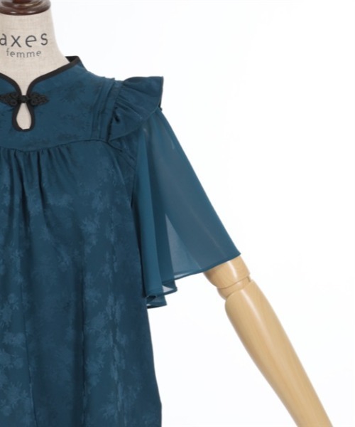 axes femme(アクシーズファム)の「オリエンタルチャイナジャカードブラウス(シャツ/ブラウス・レディース・ホワイト/ブラック/ブルーグリーン・FREE)」の16枚目の写真