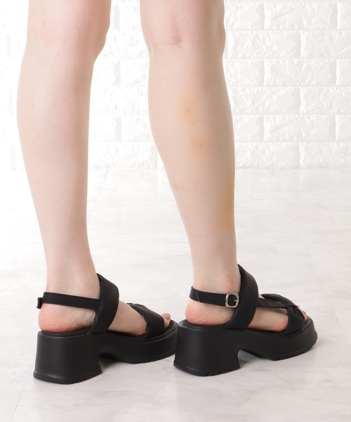 Lace Ladies(レースレディース)の「リボンライク バックストラップ 厚底 サンダル(サンダル・レディース・アイボリー/ベージュ/ブラック・ 25/23.5/24.5/22.5/24/23)」の18枚目の写真