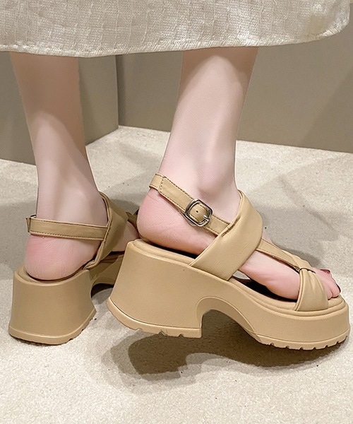 Lace Ladies(レースレディース)の「リボンライク バックストラップ 厚底 サンダル(サンダル・レディース・アイボリー/ベージュ/ブラック・ 25/23.5/24.5/22.5/24/23)」の22枚目の写真
