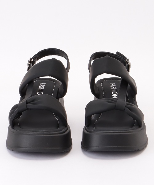 美品★GUCCI・レザー切替 バックストラップリボン サンダル(35C) GUCCI - 美品☆GUCCI・レザー切替 バックストラップリボン