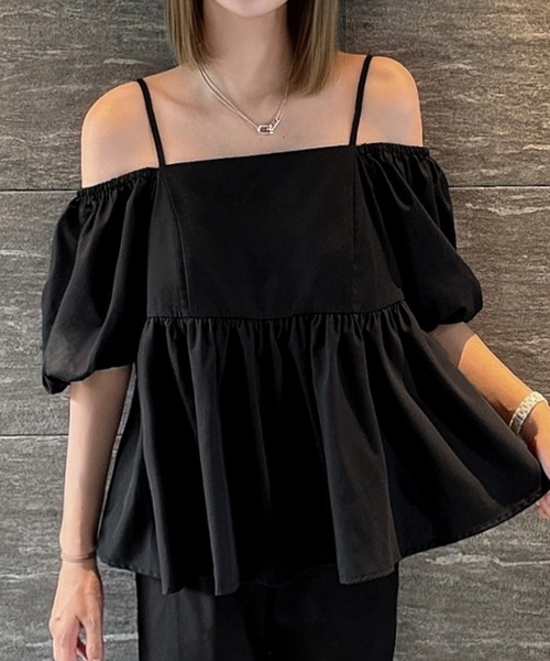 セール】2wayオフショルペプラムブラウス（シャツ/ブラウス）｜JUNOAH