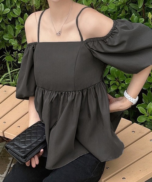 セール】2wayオフショルペプラムブラウス（シャツ/ブラウス）｜JUNOAH