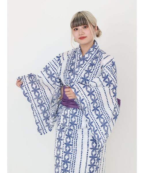 jouetie（ジュエティ）の「レトロストライプ柄浴衣セット（浴衣）」 - WEAR