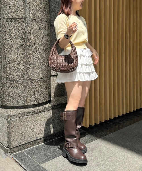 one after another NICE CLAUP(ワンアフターアナザーナイスクラップ)の「シャーリングホーボーバッグ(ショルダーバッグ・レディース・アイボリー/シルバー/ダークブラウン/ブルー・FREE)」の16枚目の写真