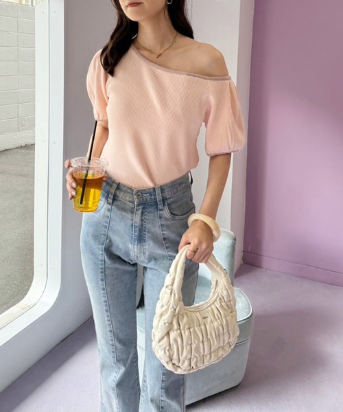 one after another NICE CLAUP(ワンアフターアナザーナイスクラップ)の「シャーリングホーボーバッグ(ショルダーバッグ・レディース・アイボリー/シルバー/ダークブラウン/ブルー・FREE)」の6枚目の写真