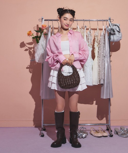 one after another NICE CLAUP(ワンアフターアナザーナイスクラップ)の「シャーリングホーボーバッグ(ショルダーバッグ・レディース・アイボリー/シルバー/ダークブラウン/ブルー・FREE)」の21枚目の写真