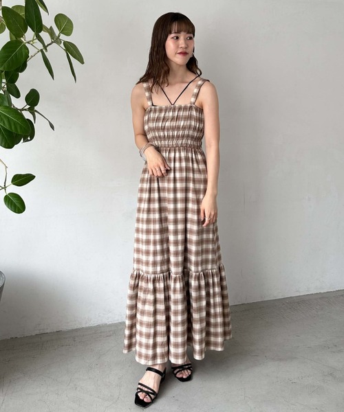 archives（アルシーヴ）の「マルチｗａｙリボンシャーリングワンピース（ワンピース・レディース・ブラウン/ブラック・MEDIUM）」の3枚目の写真