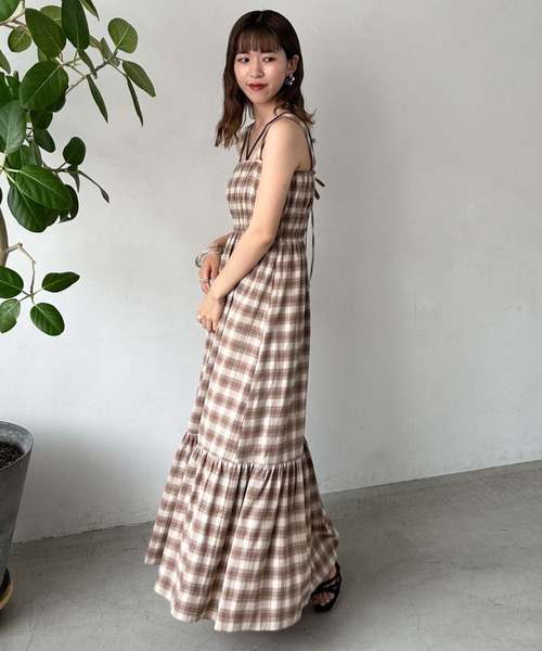 archives（アルシーヴ）の「マルチｗａｙリボンシャーリングワンピース（ワンピース・レディース・ブラウン/ブラック・MEDIUM）」の4枚目の写真