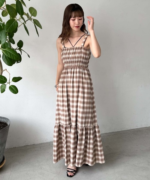 archives（アルシーヴ）の「マルチｗａｙリボンシャーリングワンピース（ワンピース・レディース・ブラウン/ブラック・MEDIUM）」の5枚目の写真