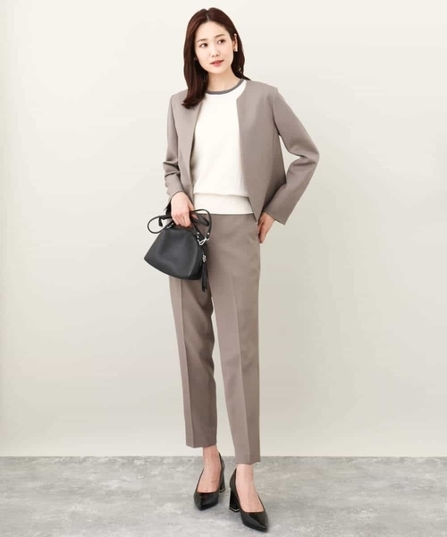 MK MICHEL KLEIN(エムケーミッシェルクラン)の「配色カラーニットアンサンブル/洗える(ニット/セーター・レディース・ブルー/ベージュ/ネイビー・38)」の11枚目の写真