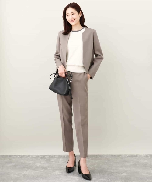 MK MICHEL KLEIN(エムケーミッシェルクラン)の「配色カラーニットアンサンブル/洗える(ニット/セーター・レディース・ブルー/ベージュ/ネイビー・38)」の12枚目の写真