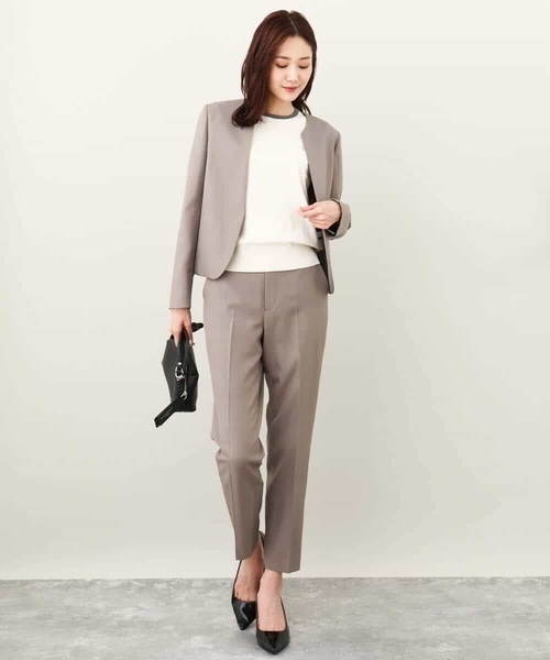 MK MICHEL KLEIN(エムケーミッシェルクラン)の「配色カラーニットアンサンブル/洗える(ニット/セーター・レディース・ブルー/ベージュ/ネイビー・38)」の13枚目の写真