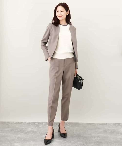 MK MICHEL KLEIN(エムケーミッシェルクラン)の「配色カラーニットアンサンブル/洗える(ニット/セーター・レディース・ブルー/ベージュ/ネイビー・38)」の14枚目の写真