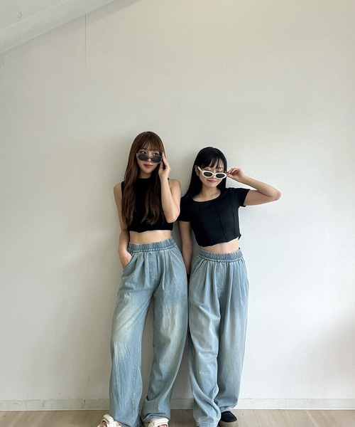 RiLi(リリ)の「オープンデコルテクロップドトップス【RL】(Tシャツ/カットソー・レディース・ホワイト/グレー/ブラック・S/M)」の20枚目の写真
