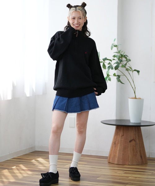 BEVERY HILLS P.C/ビバリーヒルズポロクラブ ハーフジップニット