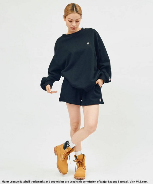 BACK TO THE FIELD（バック トゥー ザ フィールド）の「【MLB】ロゴスウェットセットアップ（ワンピース・レディース・ブラック/ブラウン/グリーン・FREE）」の5枚目の写真