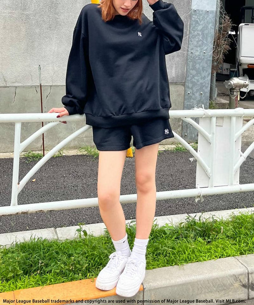 BACK TO THE FIELD（バック トゥー ザ フィールド）の「【MLB】ロゴスウェットセットアップ（ワンピース・レディース・ブラック/ブラウン/グリーン・FREE）」の6枚目の写真
