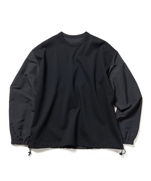 SOPHNET.(ソフネット)の「FABRIC MIX L/S CREWNECK TOP(Tシャツ/カットソー・メンズ・ブラック/カーキ/ネイビー・SMALL/MEDIUM/LARGE/X-LARGE)」の2枚目の写真