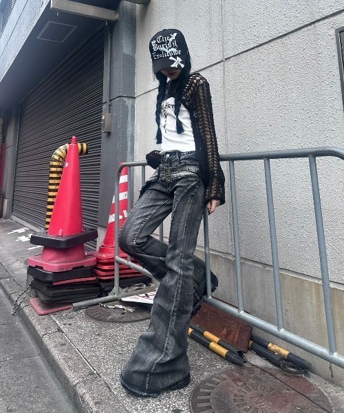 XU（エックスユー）の「ストリートファッション XU エックスユー cross damage mesh cap クロスダメージメッシュキャップ パッチワークロゴキャップ プリントロゴキャップ 十字架キャップ 韓国ファッション 韓国ストリート Y2K（キャップ・メンズ・ブラック/ベージュ・ONE SIZE）」の18枚目の写真