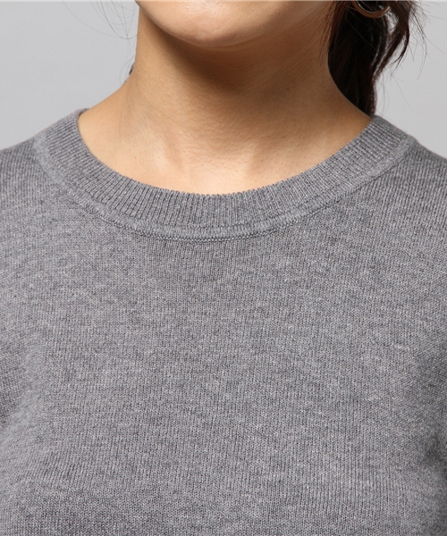 AZUL by moussy（アズールバイマウジー）の「コットンカシミヤ ウォッシャブル長袖KPO（ニット/セーター・レディース・ブルー/ベージュ/トップグレー・LARGE/MEDIUM/X-LARGE/SMALL）」の8枚目の写真