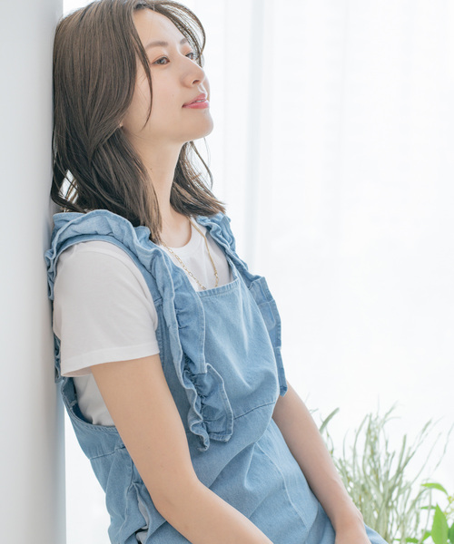 Jayro（ジャイロ）の「フリルサスオールインワン（サロペット/オーバーオール・レディース・ブルー/チャコールグレー/サックスブルー・M）」の20枚目の写真
