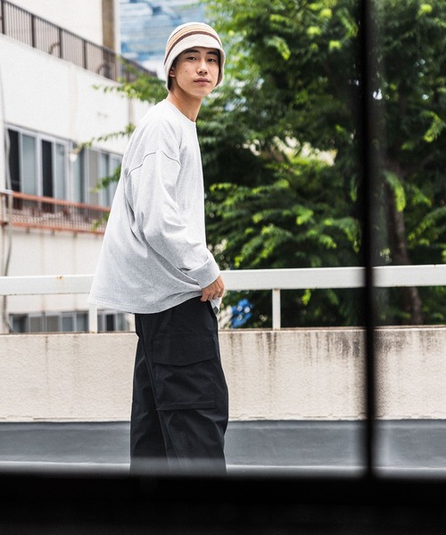 niko and...（ニコアンド）の「16oz USAコットン無地ロンT（Tシャツ/カットソー・メンズ・ライトグレー/オフホワイト/ブラック・LARGE/MEDIUM）」の21枚目の写真