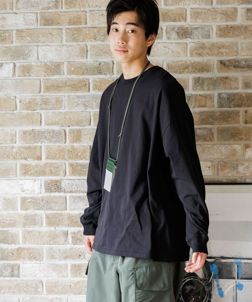 niko and...（ニコアンド）の「16oz USAコットン無地ロンT（Tシャツ/カットソー・メンズ・ライトグレー/オフホワイト/ブラック・LARGE/MEDIUM）」の17枚目の写真