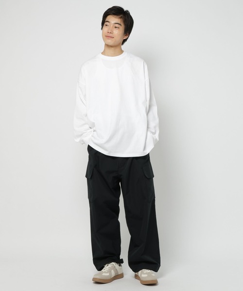 niko and...（ニコアンド）の「16oz USAコットン無地ロンT（Tシャツ/カットソー・メンズ・ライトグレー/オフホワイト/ブラック・LARGE/MEDIUM）」の10枚目の写真