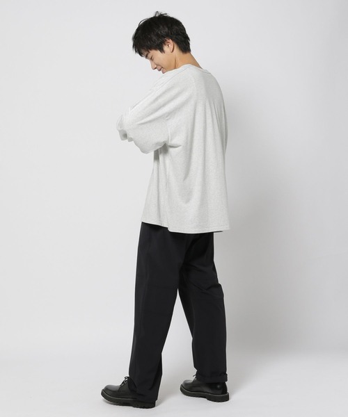 niko and...（ニコアンド）の「16oz USAコットン無地ロンT（Tシャツ/カットソー・メンズ・ライトグレー/オフホワイト/ブラック・LARGE/MEDIUM）」の4枚目の写真